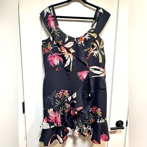 Size 18 City Chic Flower Print Cocktail Dress
